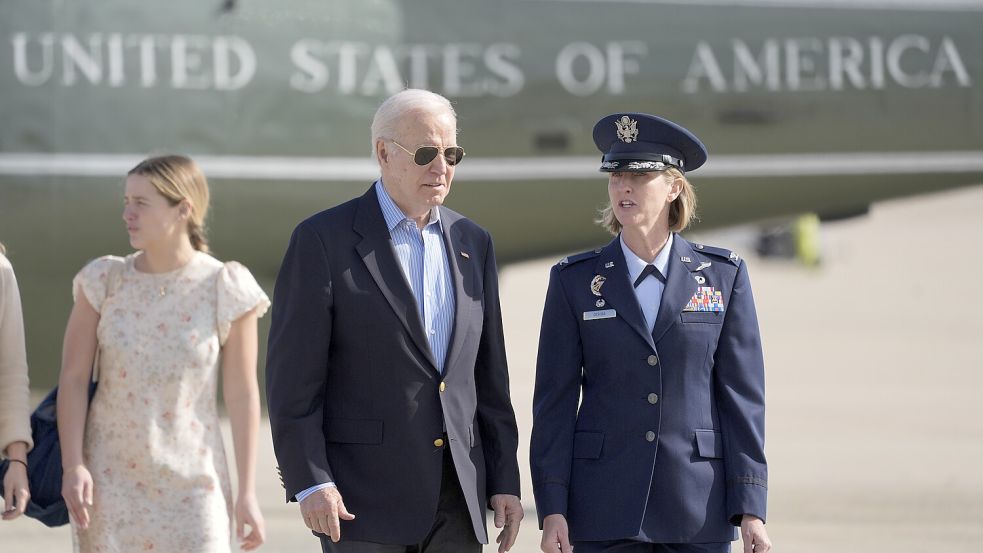 Gilt als „der letzte Transatlantiker“: US-Präsident Joe Biden auf dem Weg zum G7-Gipfel nach Italien. Foto: picture alliance/dpa/AP