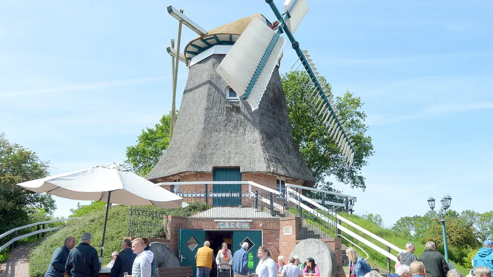 So sieht die Mühle in Burlage heute aus. Diese Aufnahme entstand beim Mühlentag an Pfingsten 2023. Archivfoto: Weers