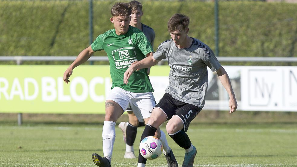 Steef Borgmann (links) spielte vier Jahre lang für GW Firrel. Foto: Doden, Emden
