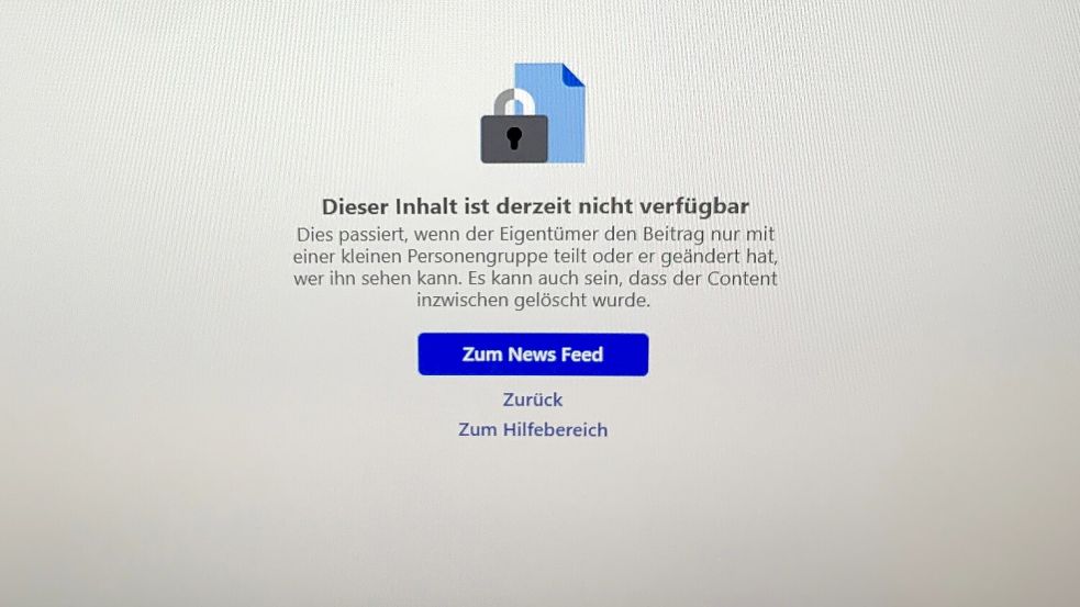 Die Facebookgruppe „Ein richtiger Saterländer bist du“ ist nicht mehr online. Foto: Kruse