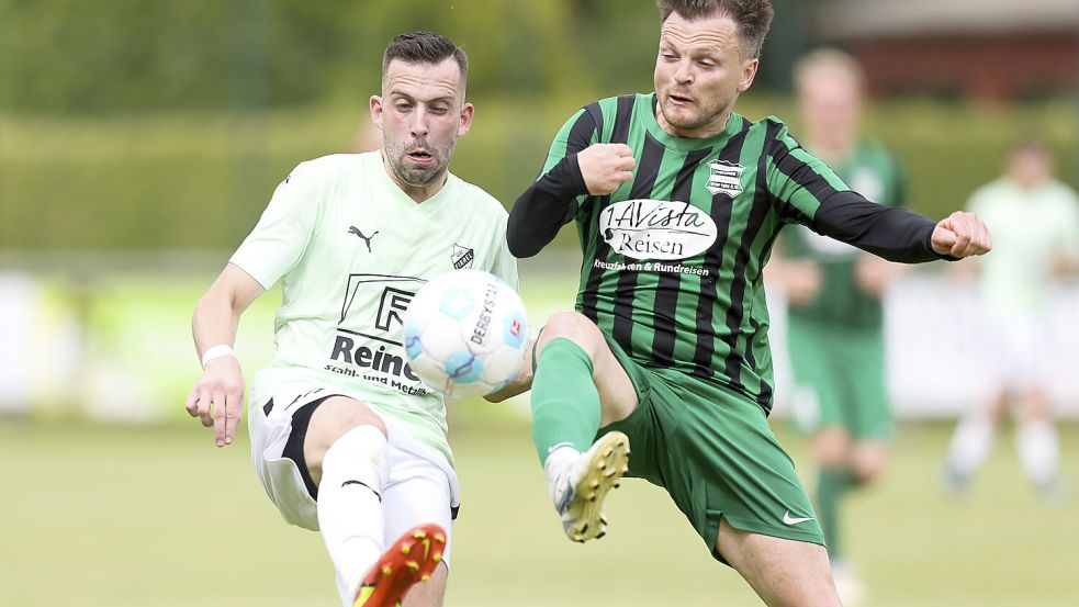 Manuel Suda (links) gelang der frühe Treffer zum 2:0 für Firrel.