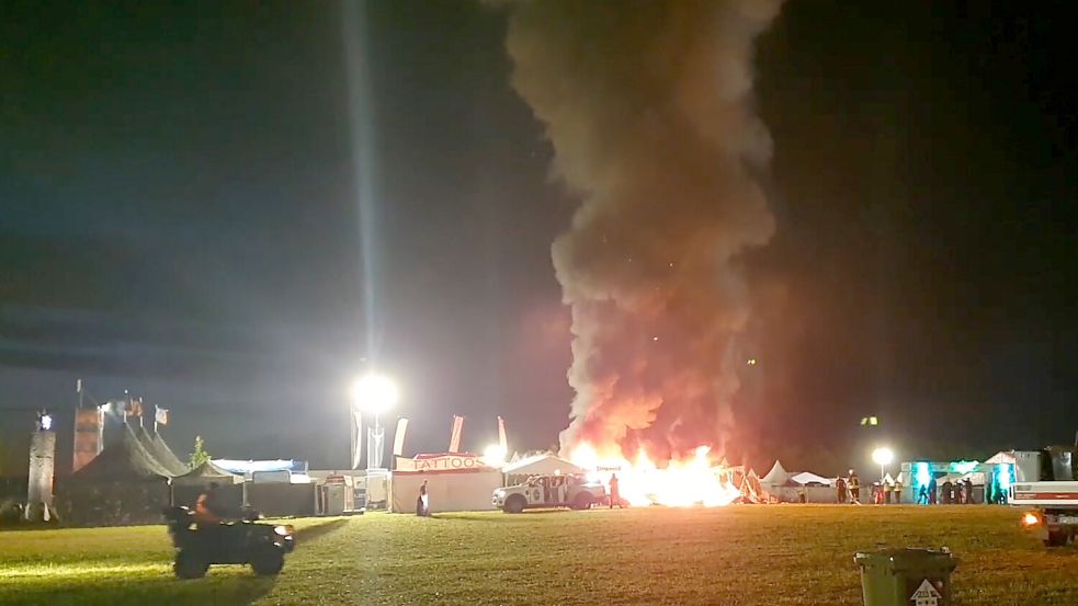 Vor dem Start des Wacken-Festivals hat es ein Feuer auf dem Gelände gegeben. Foto: H.D. Lintzen-Schlimbach / Westküsten-News