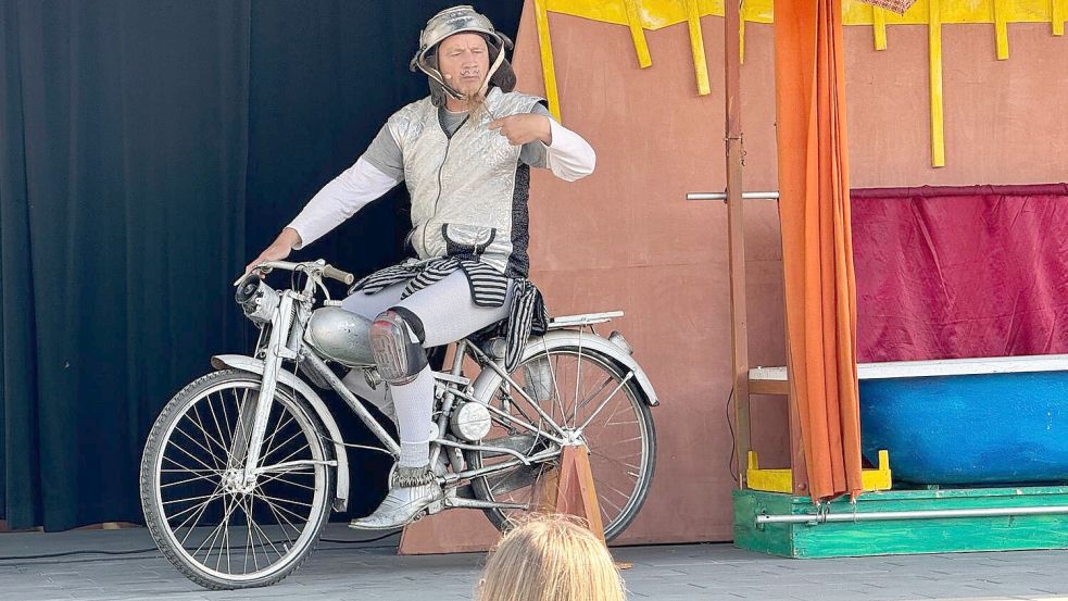 Christoph Bäumer verkörperte den Ritter Don Kidschote im gleichnamigen interaktivem Theaterstück. Foto: Knitsch