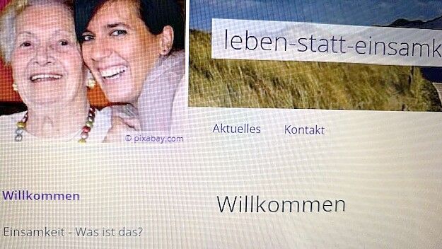 Auf der Internsetseite leben-statt-einsamkeit.wir-e.de gibt es weitere Informationen über die Angebote. Foto: Screenshot