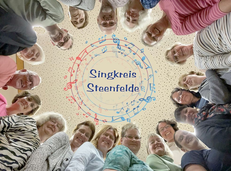 Im Oktober 1984 wurde im Gemeindebrief der Kirchengemeinde Steenfelde ein Gitarrenkursus angeboten. Daraus entwickelte sich der heutige Singkreis. Die Mitglieder feiern jetzt ihren 40. Geburtstag. Foto: Singkreis