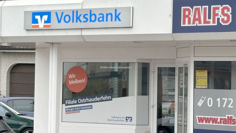 Die Übergangsfiliale der Volksbank befindet sich gegenüber der früheren Filiale.