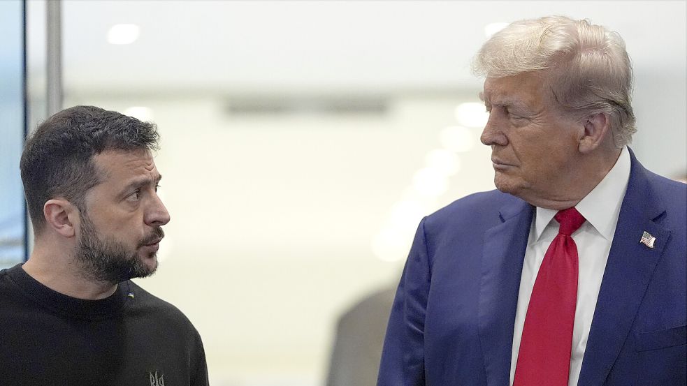 Wird Donald Trump den ukrainischen Präsidenten Selenskyj überzeugen können? Foto: AP