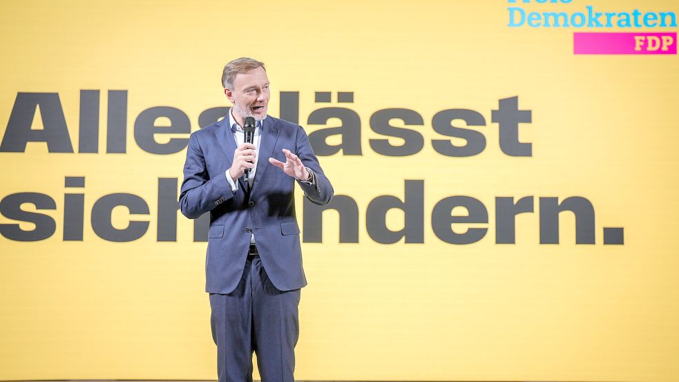 Christian Lindner bei der Vorstellung der FDP-Kampagne zur Bundestagswahl 2025: „Alles lässt sich ändern.“ Für die eigene Partei gilt das Motto offenbar nicht. Foto: Kay Nietfeld