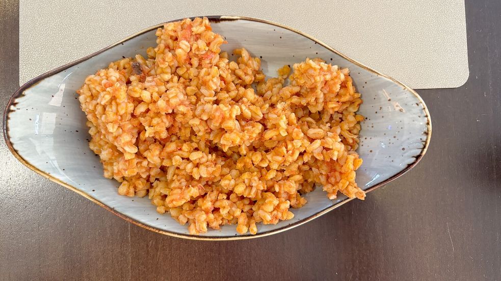 Die Portion Bulgur kostet 4 Euro.