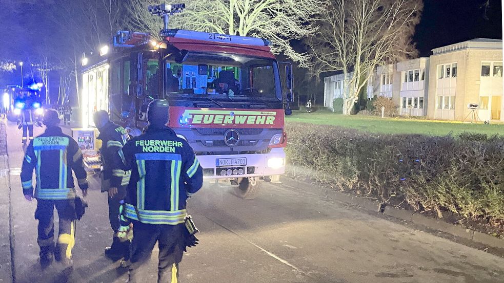Die Feuerwehr Norden war mit vielen Kräften im Einsatz. Foto: Feuerwehr Norden