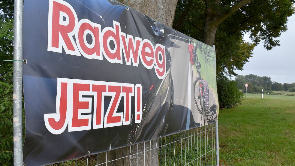 Mit dieser Forderung kämpft eine Bürgerinitiative für einen Radweg von Holte nach Potshausen. Foto: Zein/Archiv