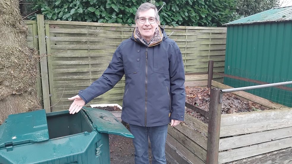 Garten- sowie Küchenabfälle werden im Garten der Familie Körte kompostiert. Foto: Scherzer