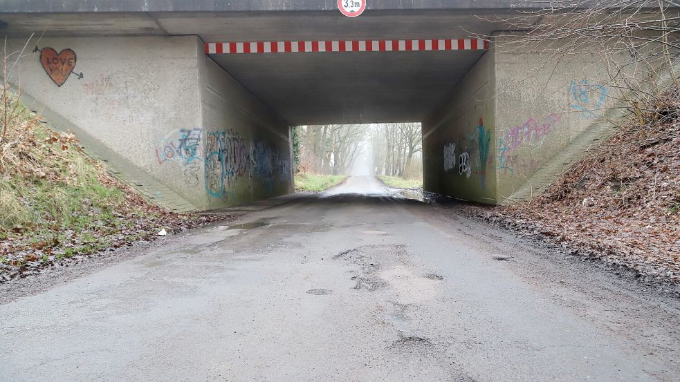 Bis zur Unterführung der B 72 wird der Utender Damm ab der Hauptstraße ausgebaut. Es gibt bei der Gemeinde Saterland Überlegungen, die Durchfahrt in Richtung Idafehn für den Kraftfahrzeugverkehr zu sperren.