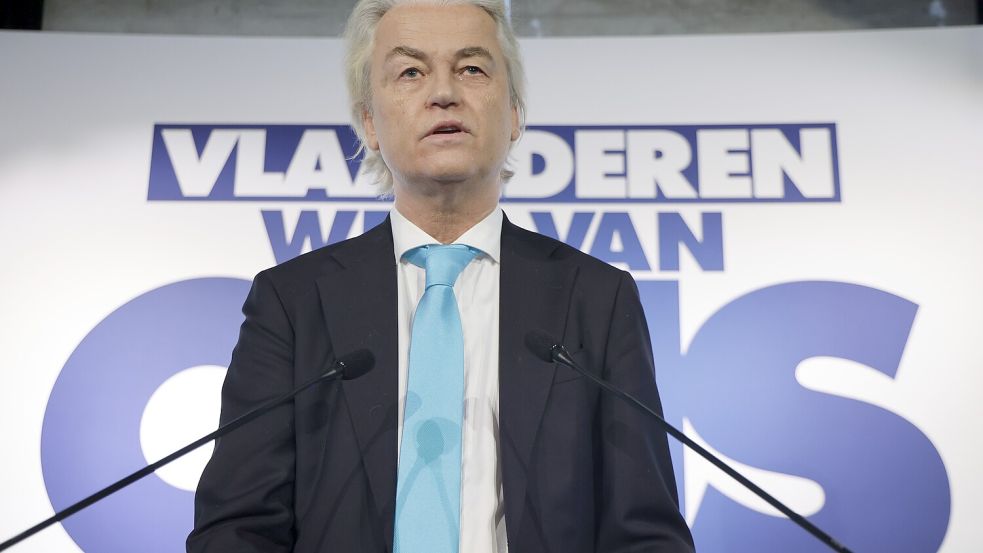 Führt die niederländische Regierungspartei PVV: Rechtspopulist Geert Wilders. Foto: DPA/Nicolas Maeterlinck