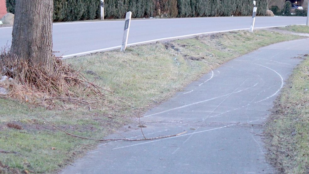 Die Polizei sucht nach einer Unfallserie den Fahrer eines braunen BMW X3. Dieses Foto zeigt eine der beschädigten Stellen. Foto: privat