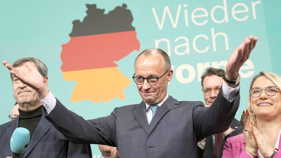 Wird eine neue Bundesregierung anführen: der Wahlsieger und CDU-Politiker Friedrich Merz. Foto: Michael Kappeler/dpa