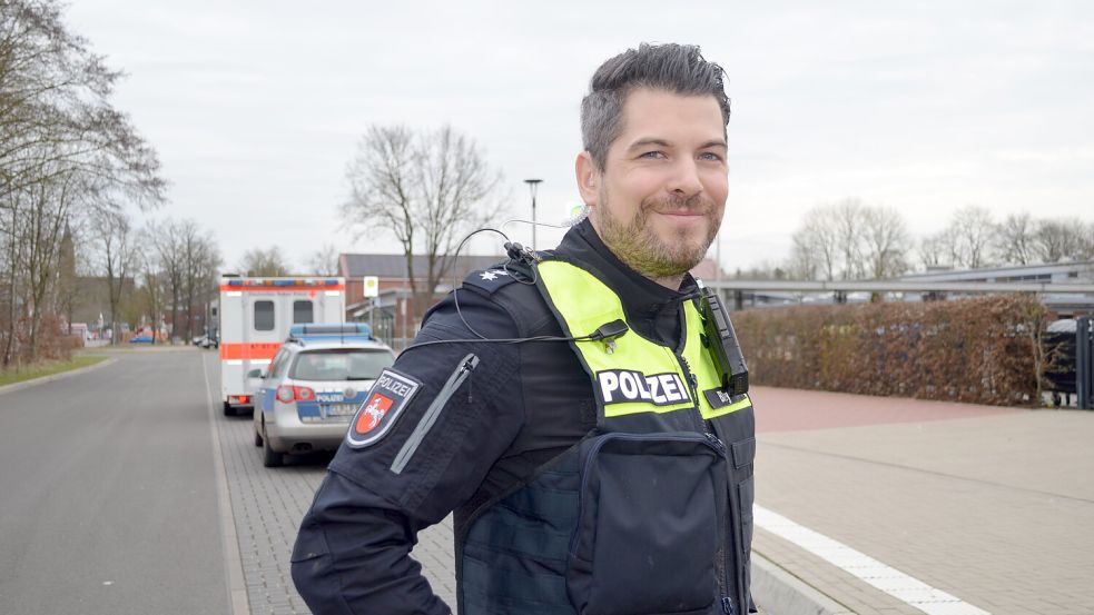 Oberkommissar Marc Bley vom Kommissariat Friesoythe war Einsatzleiter der Polizei beim Karnevalsumzug in Ramsloh. Foto: Fertig