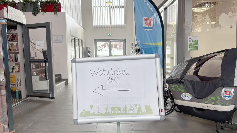 Im Rathaus in Ihrhove war für die Bundestagswahl das Wahllokal 360 eingerichtet worden. Foto: Ammermann