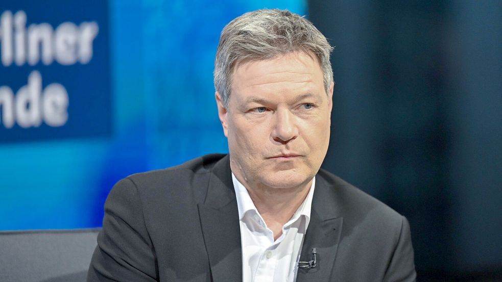 Die Mimik spricht für sich: Robert Habeck während der Berliner Runde nach der Bundestagswahl. Foto: Stefanie Loos/AFP POOL/dpa