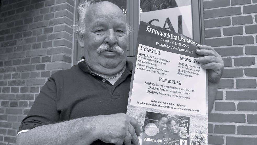 Hermann Wellens setzte sich sehr für das Erntedankfest in Bockhorst ein. Archivfoto: Zein