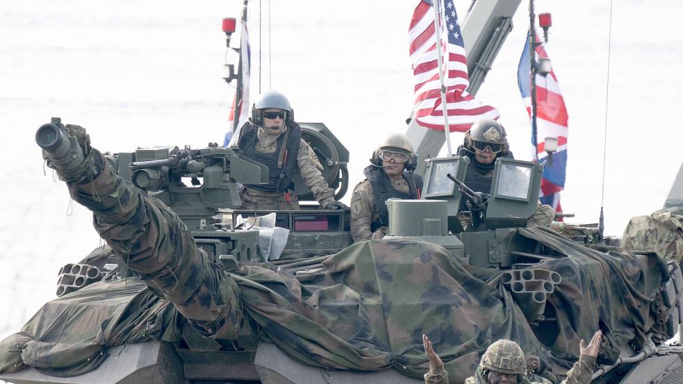 Geht es auch ohne sie? US-Soldaten im Manöver mit Nato-Verbündeten. Foto: dpa/Sebastian Kahnert