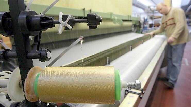 Am ADO-Stammsitz in Aschendorf wurden auf einer Fläche von 100.000 Quadratmetern Gardinen produziert. Archivfoto: ADO-Gardinenwerke/Archiv