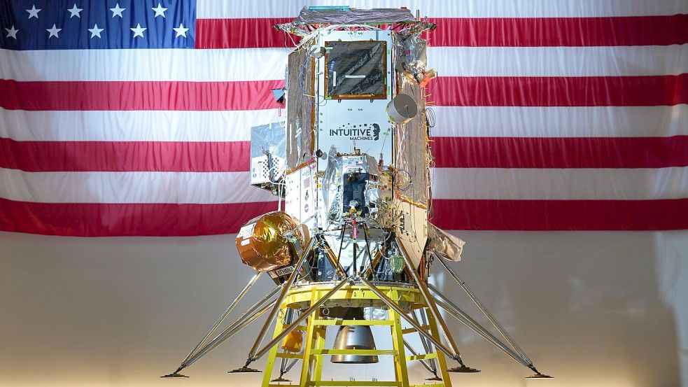 Lander „Athena“ auf dem Mond Foto: Intuitive Machines/dpa