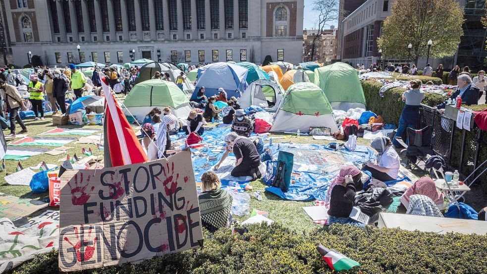 Columbia wurde im vergangenen Frühjahr zum Schauplatz großer propalästinensischer Demonstrationen und Gegenproteste. (Archivbild) Foto: Stefan Jeremiah/AP/dpa