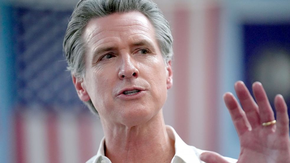 Gavin Newsom bringt sich ins Gespräch. (Archivbild) Foto: Steven Senne/AP/dpa