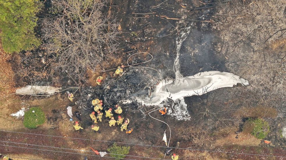 Die genauen Gründe für den Helikopter-Absturz beim Löscheinsatz in Südkorea sind bislang noch nicht geklärt. Foto: Son Hyung-joo/Yonhap/AP/dpa