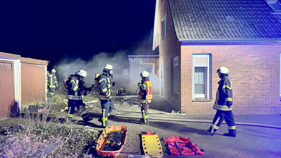 Die Einsatzkräfte waren schnell vor Ort. Zum Glück war schnell klar, dass es sich um eine Übung handelte. Foto: Marius Ammermann
