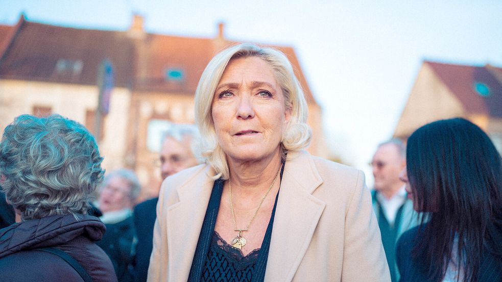 Bei den letzten Präsidentschaftswahlen 2022 verlor Le Pen die Stichwahl nur knapp gegen Macron. Bei der nächsten Wahl darf sie je nach Urteil vielleicht gar nicht mehr antreten. Foto: IMAGO/Timo Claeys