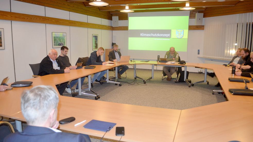 Im Umweltausschuss am 13. März hatte Rhauderfehns Klimaschutzmanager Alexander Hülper das von ihm erarbeitete Klimaschutzkonzept für die Gemeinde vorgestellt. Foto: Fertig