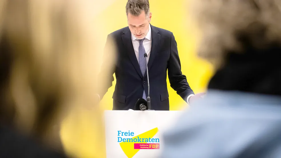 Ex-Fraktionschef Christian Dürr will Christian Lindner als Parteichef beerben. Foto: dpa/ Christoph Soeder