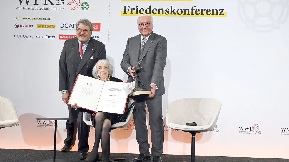 Margot Friedländer erhält eine besondere Auszeichnung Foto: Federico Gambarini/dpa Pool/dpa