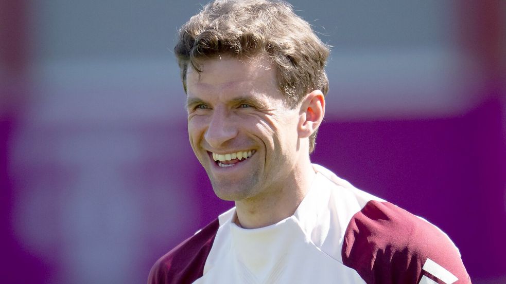 Seine Abschiedstournee beim FC Bayern beginnt: Thomas Müller. Foto: Sven Hoppe/dpa