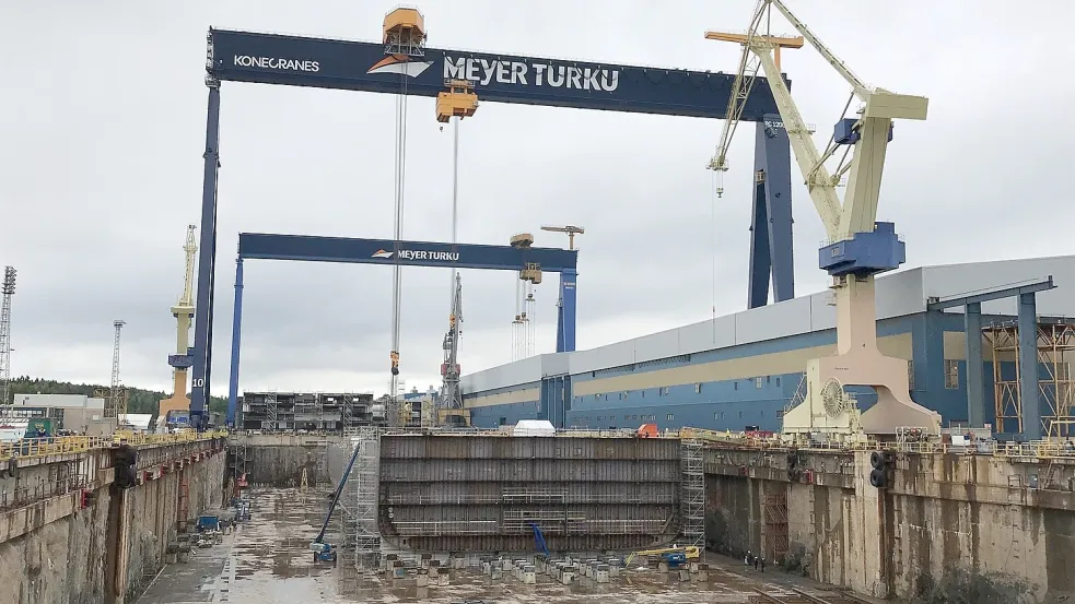 Die Werft Meyer Turku ist zu 100 Prozent im Besitz der Papenburger Familie Meyer. Foto: Christoph Assies