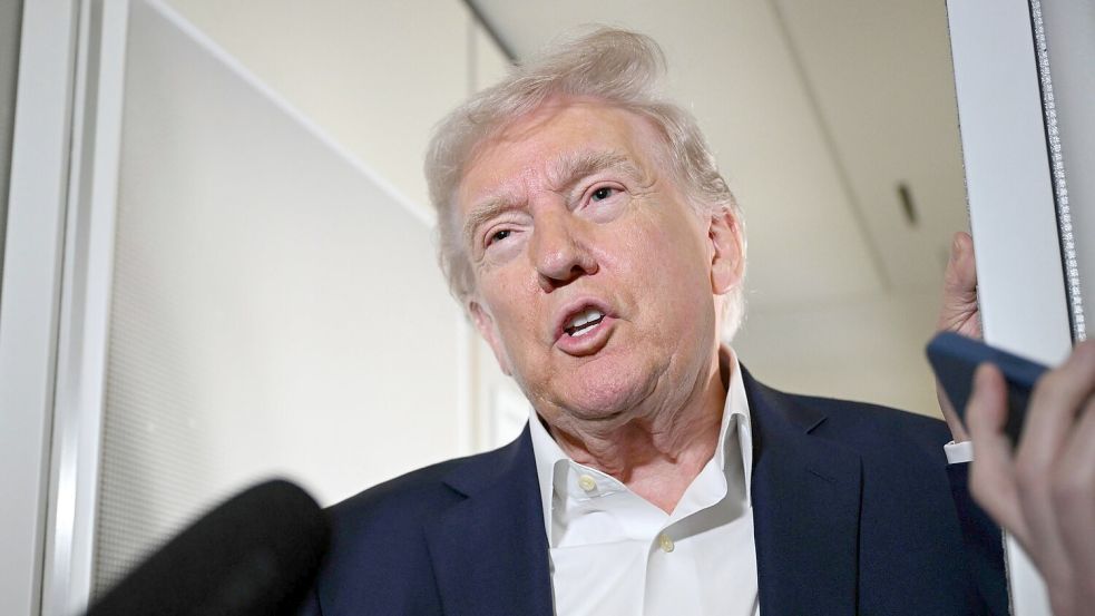 Donald Trump geriet beim Erzählen über seinen Gesundheitscheck regelrecht ins Schwärmen. Foto: -/Pool via AP/dpa