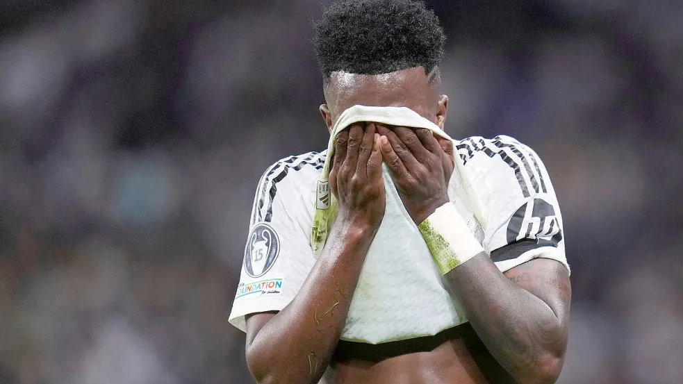 Vincius Junior und Real Madrid sind in der Champions League ausgeschieden Foto: Manu Fernandez/AP/dpa