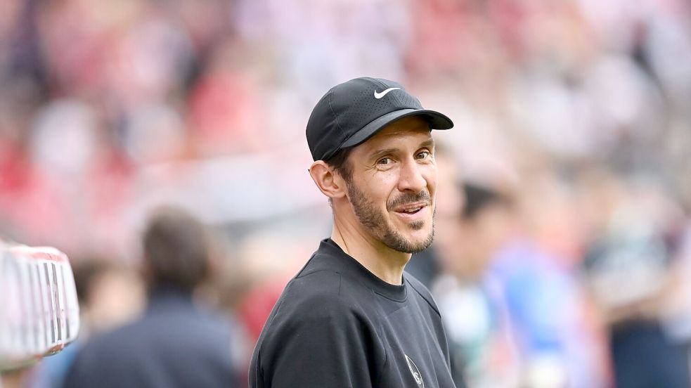 Hatte am Ende doch gut lachen: Julian Schuster. Foto: Silas Stein/dpa