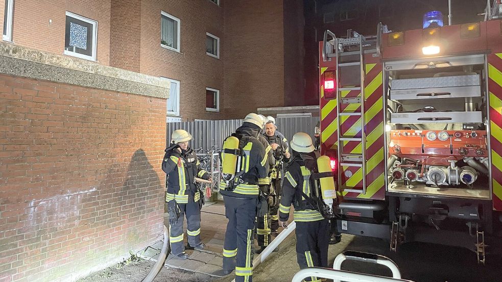 Die Feuerwehr hatte den Brand schnell unter Kontrolle. Foto: Feuerwehr Norden