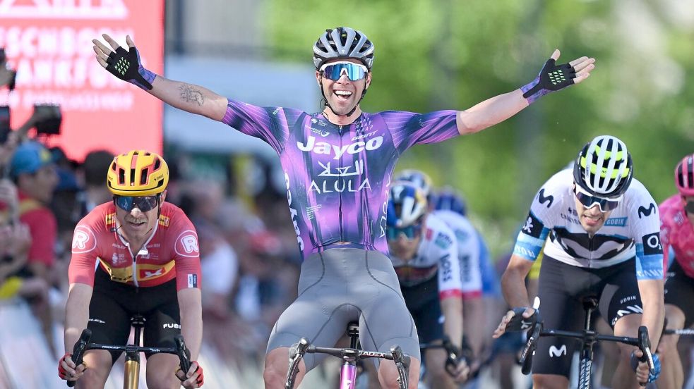 Der Australier Michael Matthews entschied Eschborn-Frankfurt für sich. Foto: Arne Dedert/dpa