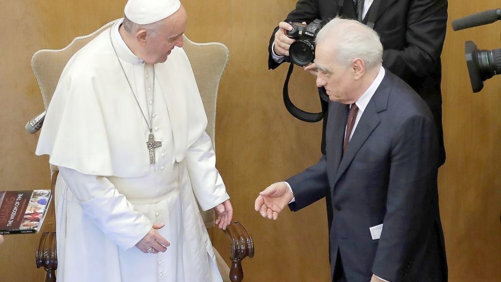 Martin Scorsese produziert eine Doku über ein Herzensprojekt des verstorbenen Papstes Franziskus. (Archivbild) Foto: Alessandra Tarantino/AP/dpa