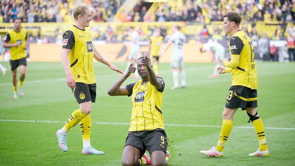 Guirassy ebnete dem BVB mit seinen Toren den Weg zum Sieg Foto: Bernd Thissen/dpa