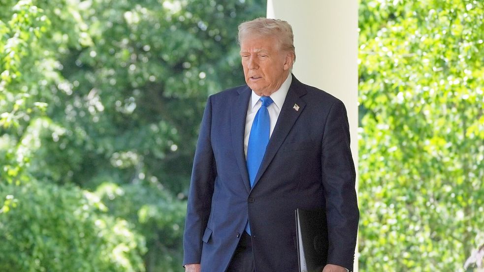 Donald Trump bekennt sich nicht rigoros zur Einhaltung der US-Verfassung. (Archivbild) Foto: Evan Vucci/AP/dpa