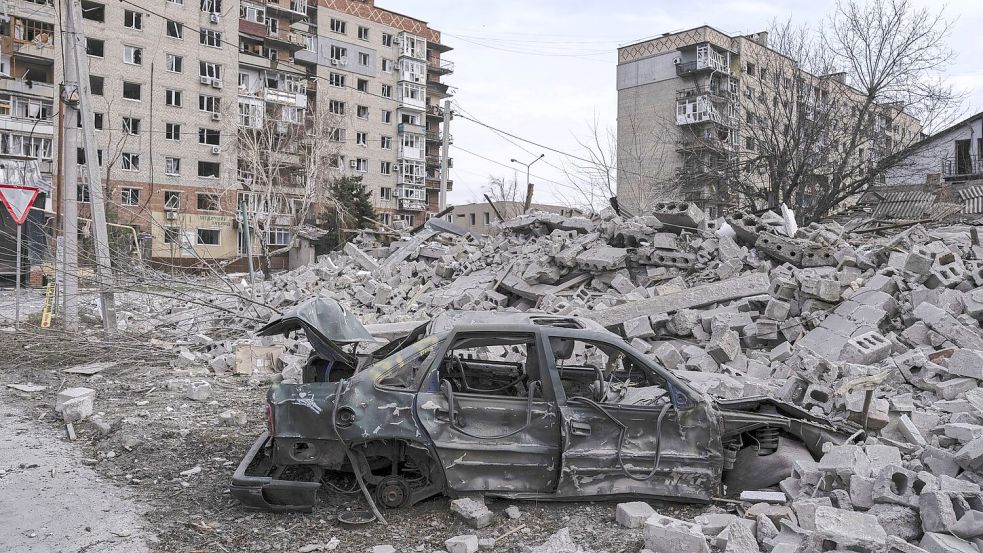 Die ukrainische Stadt Pokrowsk im Gebiet Donezk ist nach monatelangen Kämpfen nur noch eine Ruinenlandschaft. (Archivbild) Foto: Iryna Rybakova/Ukrainian 93rd Mechanized brigade/AP/dpa