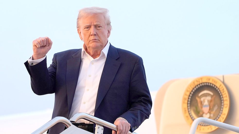 US-Präsident Trump will seine aggressive Zollpolitik auf die Filmbranche ausdehnen. Foto: Manuel Balce Ceneta/AP/dpa