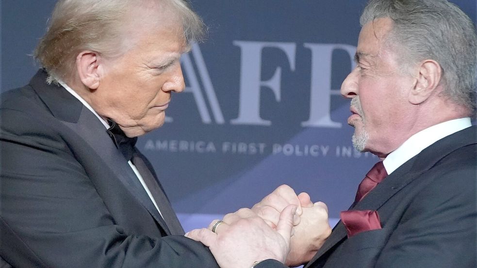 Sylvester Stallone ist einer von Trumps „Botschaftern“ in Hollywood. (Archivbild) Foto: Alex Brandon/AP/dpa