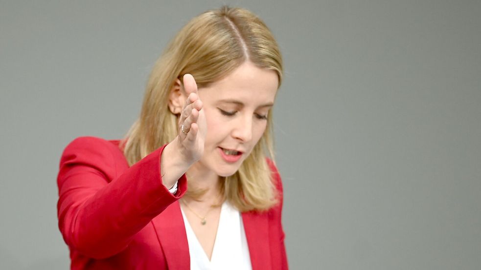 Hubertz gilt als politische Senkrechtstarterin - sie war früher Unternehmerin und gründete ein Startup. (Archivbild) Foto: Rabea Gruber/dpa
