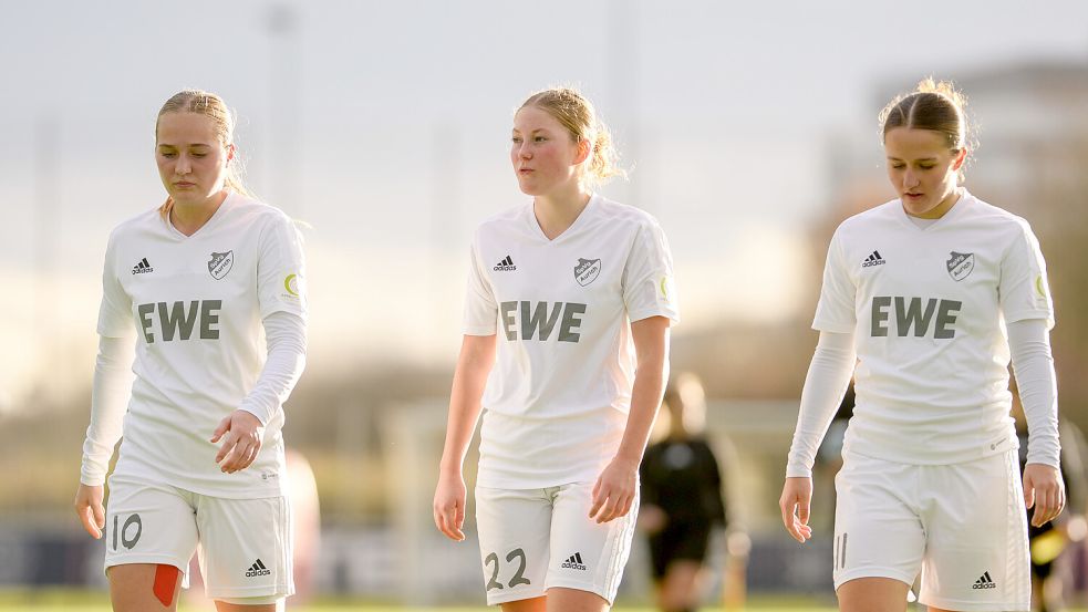 Die Abschaffung der Bundesliga hatte auch bei den Auricher Spielerinnen nicht für Begeisterung gesorgt. Foto: Aylin Rewohl/Archiv